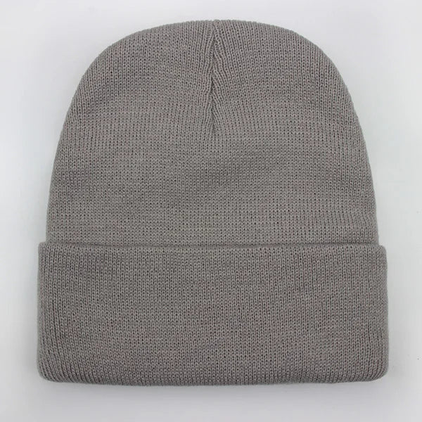 Solide Unisex-Mütze, Herbst-Winter-Wollmischungen, weiche warme Strickmütze für Männer und Frauen, SkullCap-Hüte, Gorro-Ski-Caps, 24-Farben-Mützen