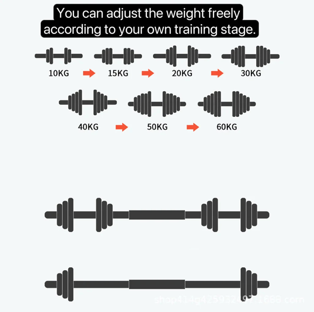 10 kg, 15 kg, 20 kg, 30 kg, Fitnessstudio, Zuhause, Gewichtheben, Hanteln mit Box, bemalt, schwarz lackiert, Gusseisen-Hanteln, Langhantel-Set.