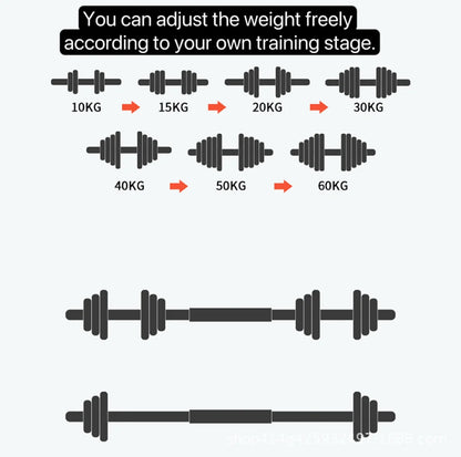 10 kg, 15 kg, 20 kg, 30 kg, Fitnessstudio, Zuhause, Gewichtheben, Hanteln mit Box, bemalt, schwarz lackiert, Gusseisen-Hanteln, Langhantel-Set.