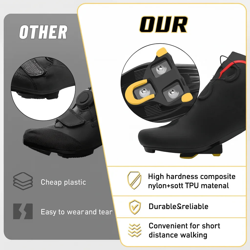 Rennrad-Stollen für SPD-SL, verriegelbare Fahrradpedale, Stollen für SH10, SH11, SH12-System, Schuhe, 3-Loch-Fahrradschuhe, Clips, einfache Freigabe