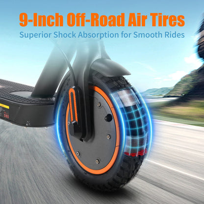 TWOFISH V1 MAX Elektroroller, 400 W, 36 V, 10,4 Ah, 25 km Reichweite, elektrischer Tretroller, unterstützt APP, 32 km/h, 9 Zoll Reifen, faltbarer Escooter