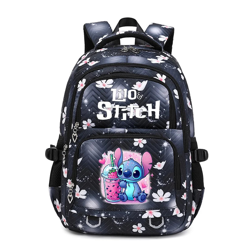 Lilo Stitch Wasserdichter Rucksack mit großem Fassungsvermögen für Damen und Mädchen, Tagesrucksack, leichte Schultasche, lässiger Reiserucksack