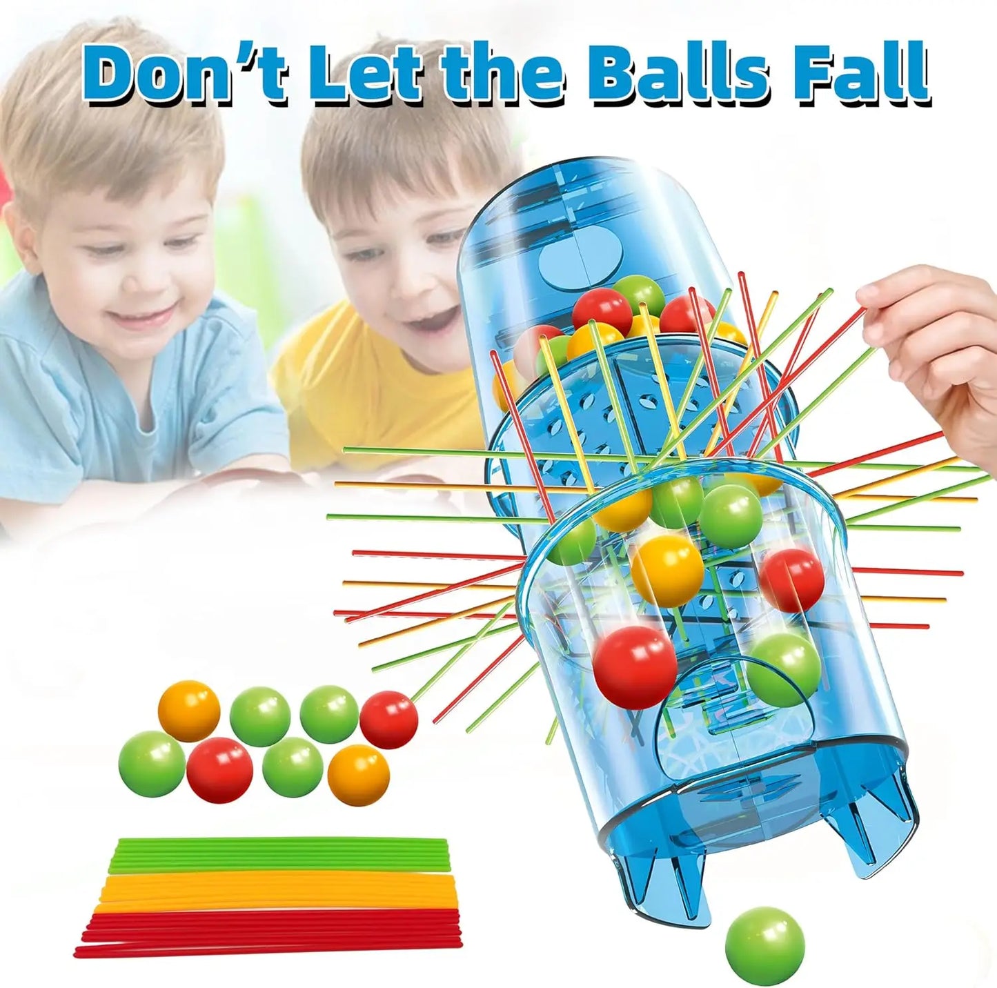 Lassen Sie den Ball nicht fallen, bestes Brettspiel für Familie, Party, Puzzlespielzeug, 2–4 Spieler, Hand-Auge-Koordination, Feinmotor, Denken