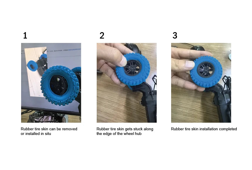 Ferngesteuertes Auto mit bunten Blinklichtern, Gummiräder, Offroad-Spielzeugauto, geeignet für Weihnachtsgeschenke für Kinder