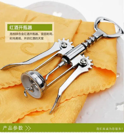 Weinöffner, tragbar, Edelstahl, Rotwein, Flügeltyp, Metall, Sommeliers, Korkenzieher, Flaschenöffner, Korkenzieher, Weinkorken