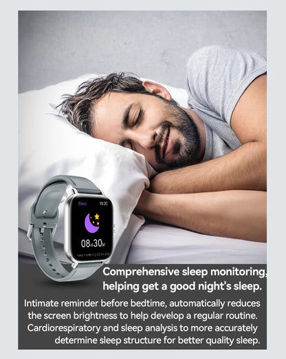 LAXASFIT 2025, neue Smartwatch, Bluetooth, Sprechen, voller Touchscreen, Herzfrequenzmesser, Sport, Fitness, Smartwatch, Männer und Frauen, Geschenk