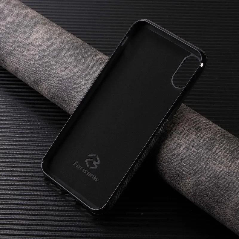 Retro-Kartenhalter-Handyhülle für iPhone 17 16 15 14 13 12 11 Pro Max 16E Air XS XR SE 7 8 Plus Business Wallet PU-Lederhülle