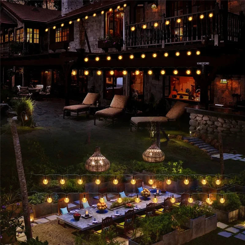 2024 neue Solar Kristall Globus LED Lichterketten LED Solar Outdoor Licht IP65 Fee Licht Weihnachten Girlande für Garten Party decor