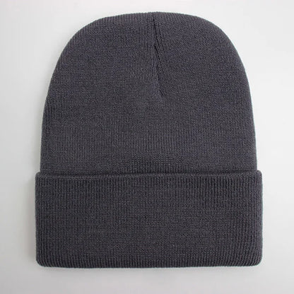 Solide Unisex-Mütze, Herbst-Winter-Wollmischungen, weiche warme Strickmütze für Männer und Frauen, SkullCap-Hüte, Gorro-Ski-Caps, 24-Farben-Mützen