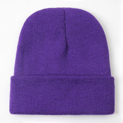 Solide Unisex-Mütze, Herbst-Winter-Wollmischungen, weiche warme Strickmütze für Männer und Frauen, SkullCap-Hüte, Gorro-Ski-Caps, 24-Farben-Mützen