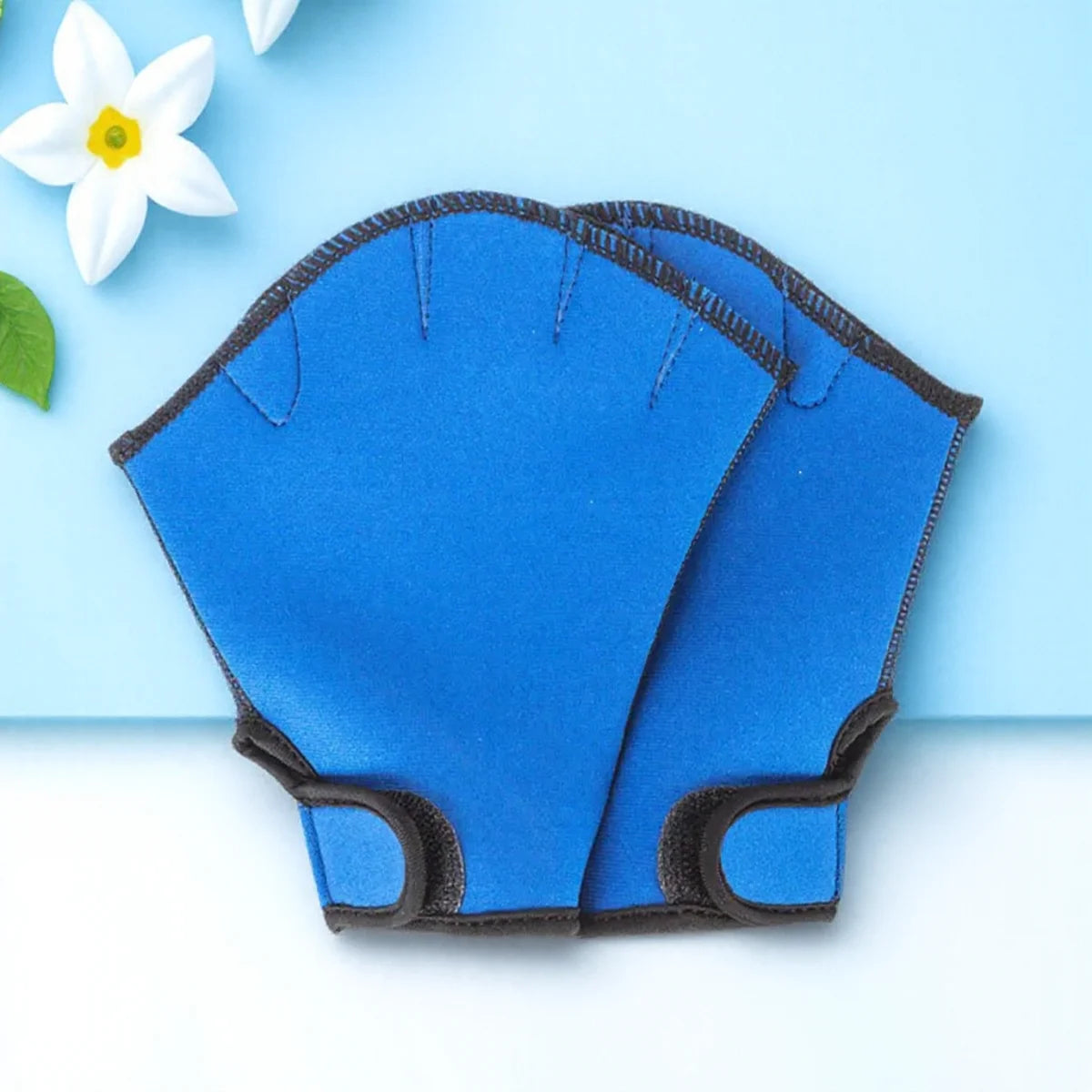 Schwimmtrainingshandschuhe, Neopren-Fitness-Wasserbeständigkeitshandschuhe mit Schwimmhäuten zum Schwimmen und Tauchen, mit verstellbarem Handschlaufe