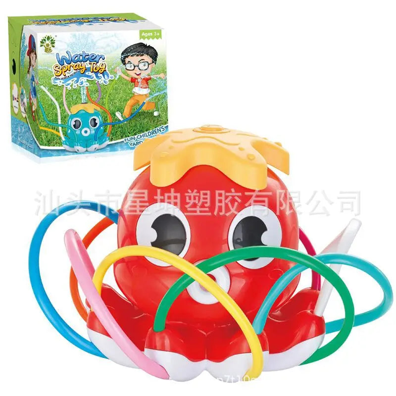 Wasserspray Outdoor Spielzeug Octopus Sprinkler Hinterhof Garten Wasserspielzeug Sommer Hof Cartoon Splash Sprinkler Baby Badespielzeug für Kinder