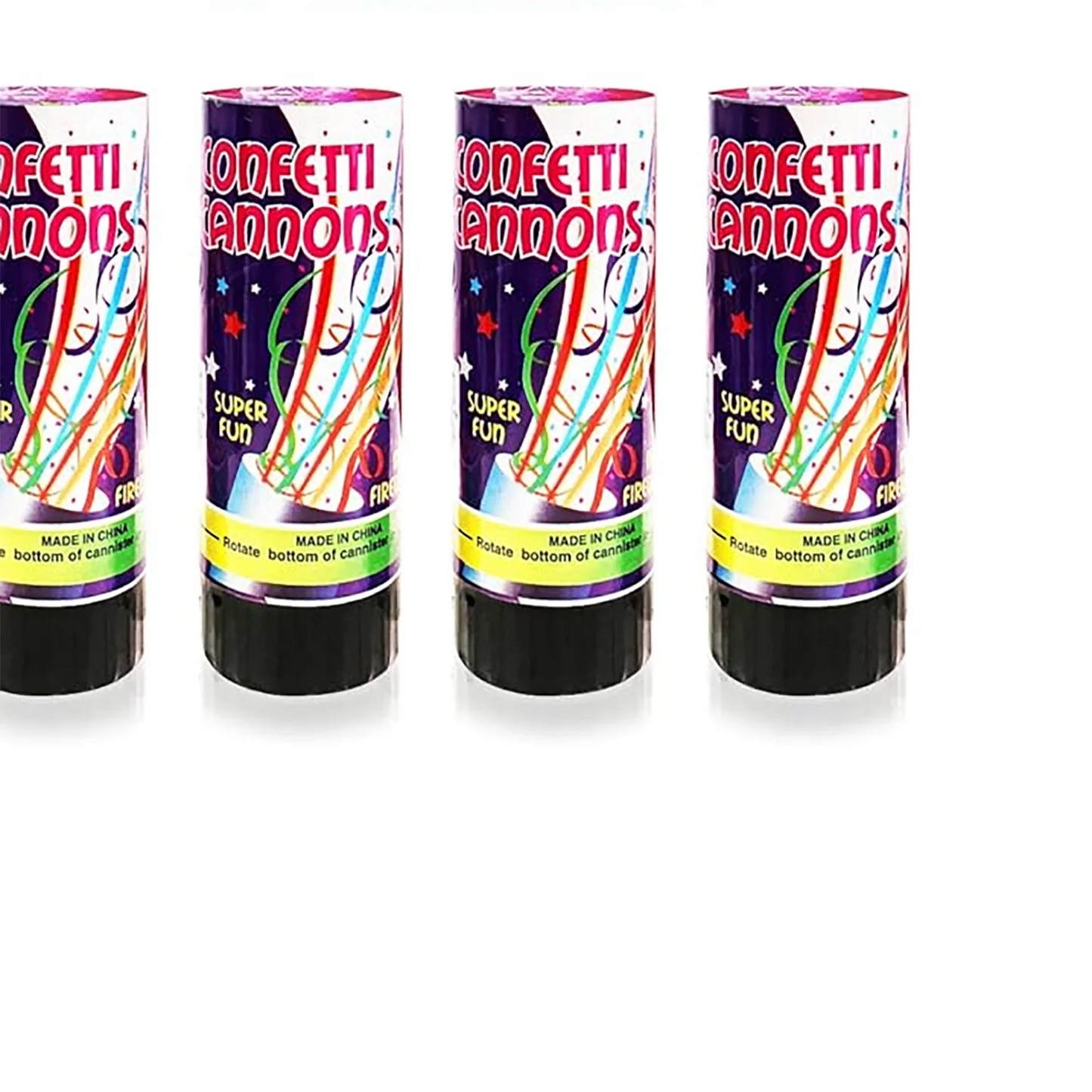 Konfetti-Kanone, 30,5 cm, mehrfarbig, Konfetti-Popper, Party-Streamer, biologisch abbaubar, 12 Stück, Party-Popper-Streamer-Shooter für Hochzeiten