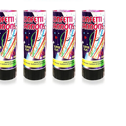 Konfetti-Kanone, 30,5 cm, mehrfarbig, Konfetti-Popper, Party-Streamer, biologisch abbaubar, 12 Stück, Party-Popper-Streamer-Shooter für Hochzeiten