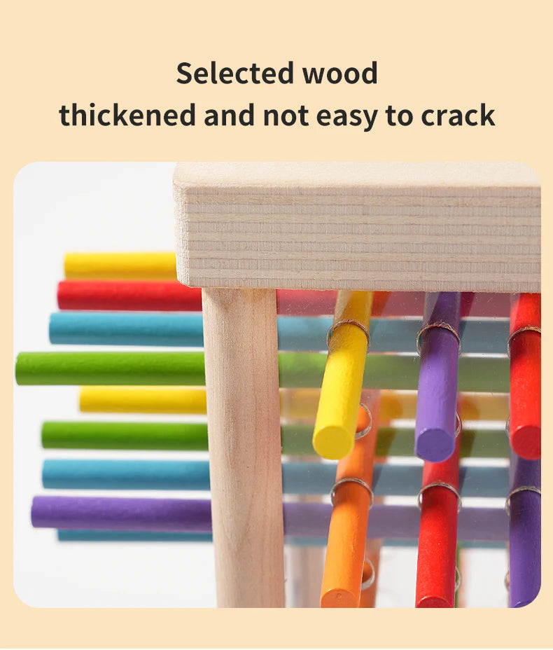 Baby Montessori Sensorische Feinmotorik Spielzeug Farbe Kognitive Lernen Zählen Sticks Spiel Pädagogisches Kinder Balance Holz Spielzeug