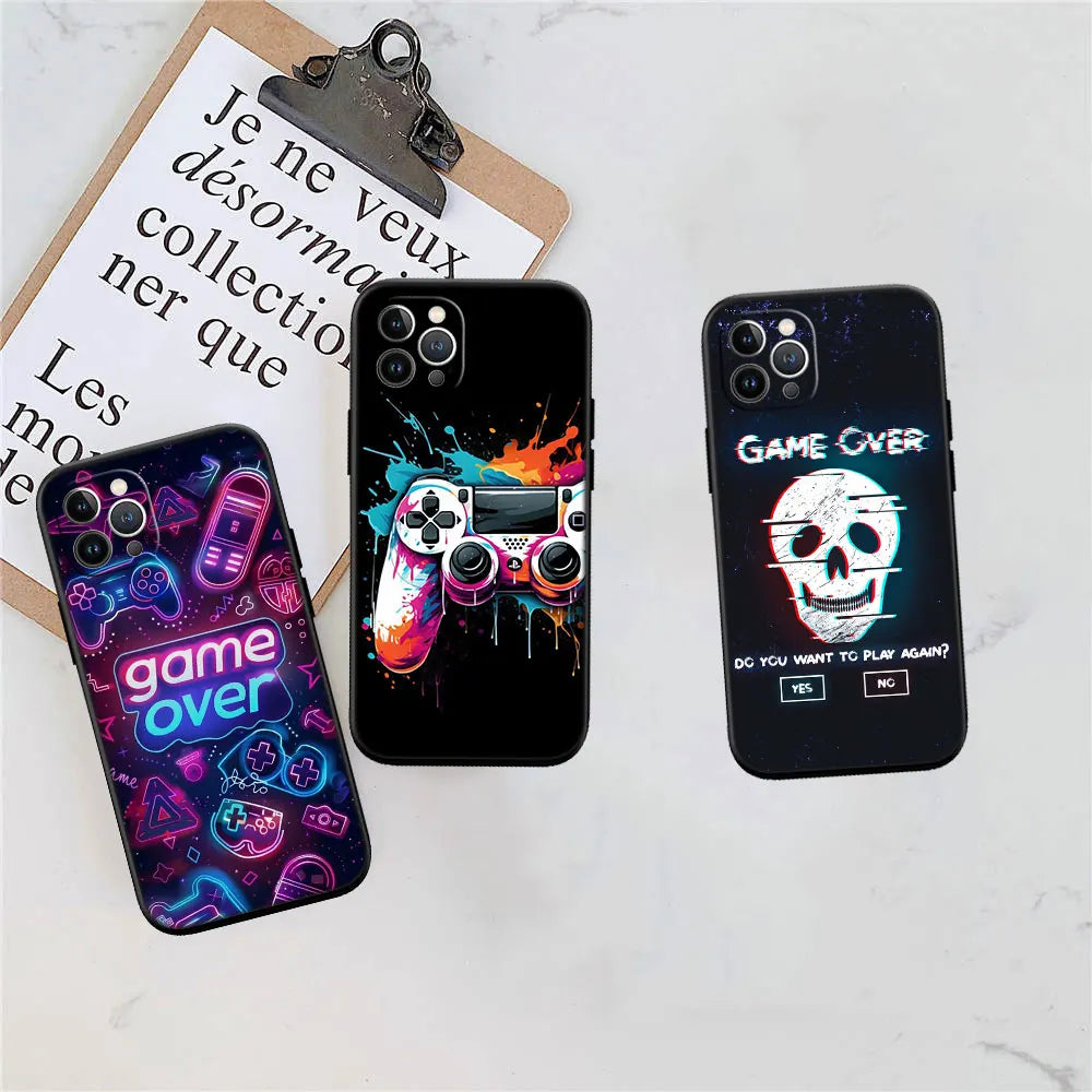 IX16 Game Over Neue Luxus-Handyhülle für iPhone SE X XS XR 16E 11 Pro Max 8 7 6 6s Plus