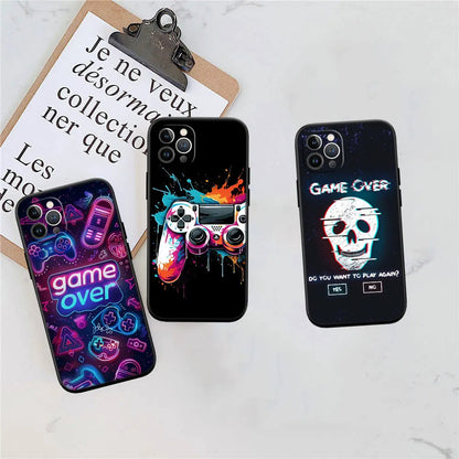 IX16 Game Over Neue Luxus-Handyhülle für iPhone SE X XS XR 16E 11 Pro Max 8 7 6 6s Plus