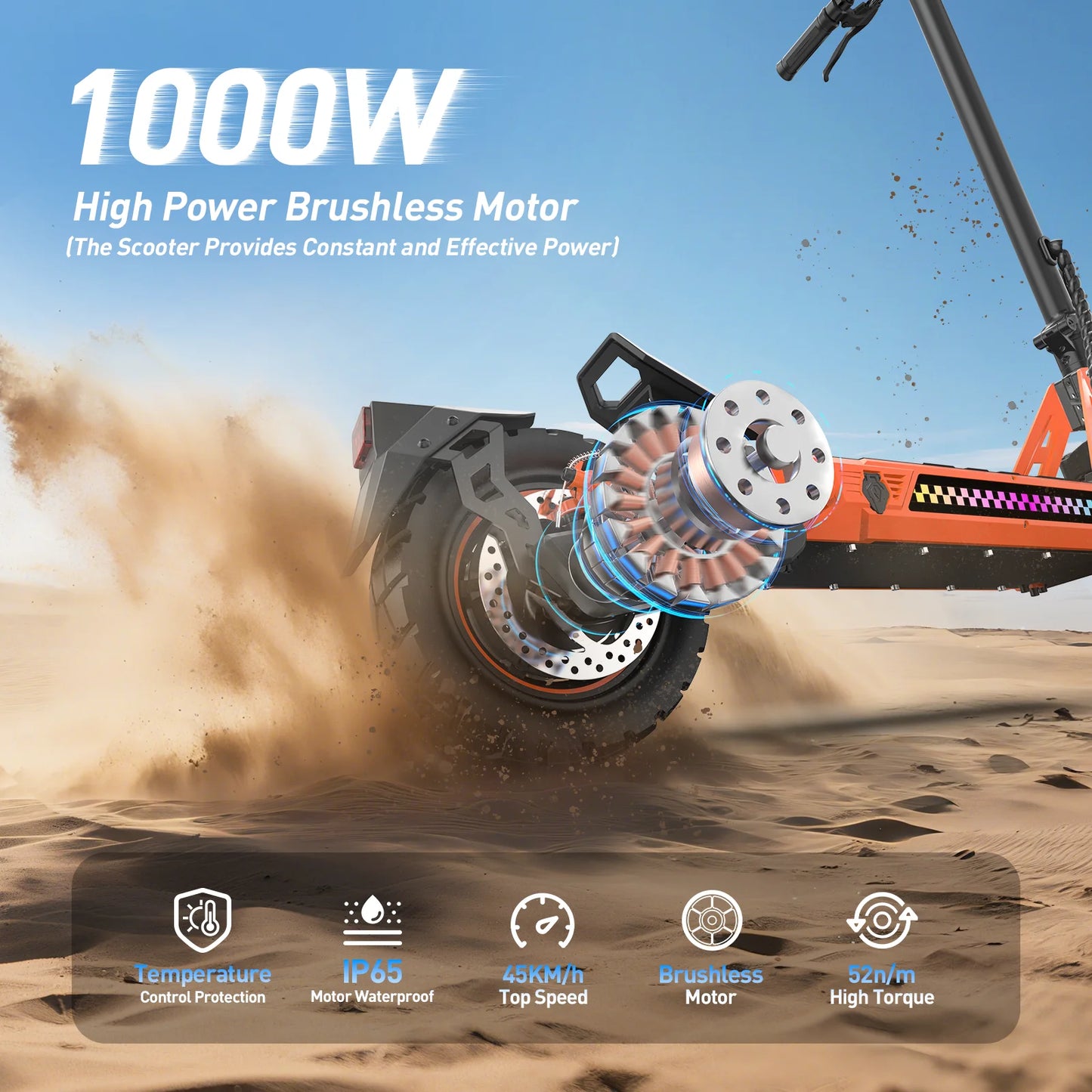 TOFUN TF3 Elektroroller 1000W Motor 48V13Ah Batterie Erwachsene Sport Road Mountain E-Scooter 10 Zoll Reifen Schnee Faltbarer EScooter