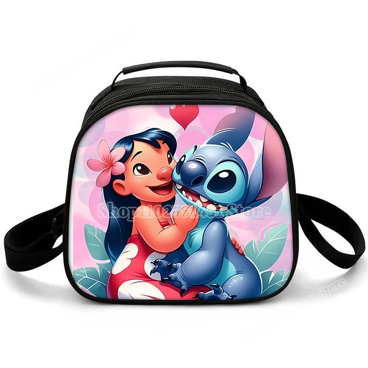Lilo & Stitch Schulter Lunch Bag auslaufs ichere Kühltasche Handtasche tragbare Thermo Food Bento Picknick Box verstellbarer Schulter gurt