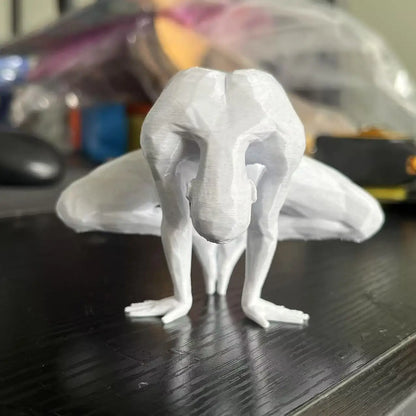 3D-gedruckte meditierende Mannfigur, minimalistische Heimdekoration, Statue für Wohnzimmer, Desktop-Ornament, einzigartiger spiritueller Dekor-Akzent