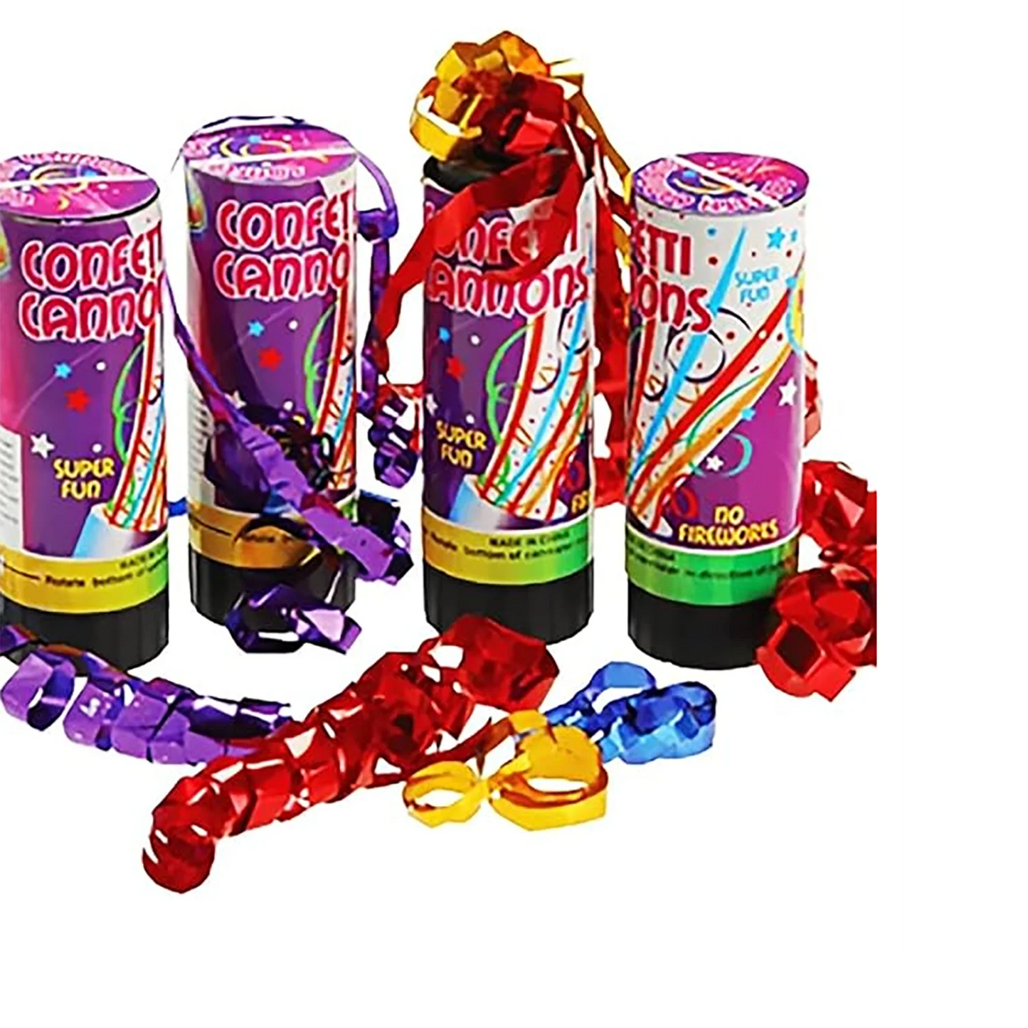 Konfetti-Kanone, 30,5 cm, mehrfarbig, Konfetti-Popper, Party-Streamer, biologisch abbaubar, 12 Stück, Party-Popper-Streamer-Shooter für Hochzeiten