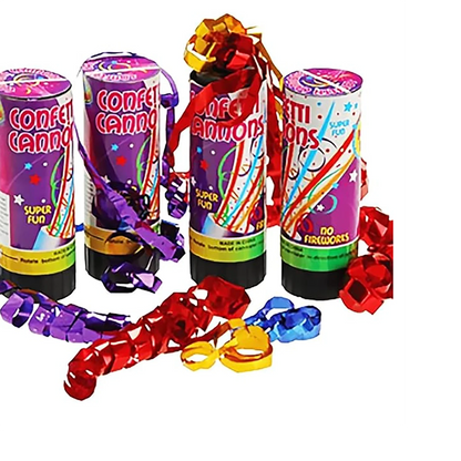 Konfetti-Kanone, 30,5 cm, mehrfarbig, Konfetti-Popper, Party-Streamer, biologisch abbaubar, 12 Stück, Party-Popper-Streamer-Shooter für Hochzeiten