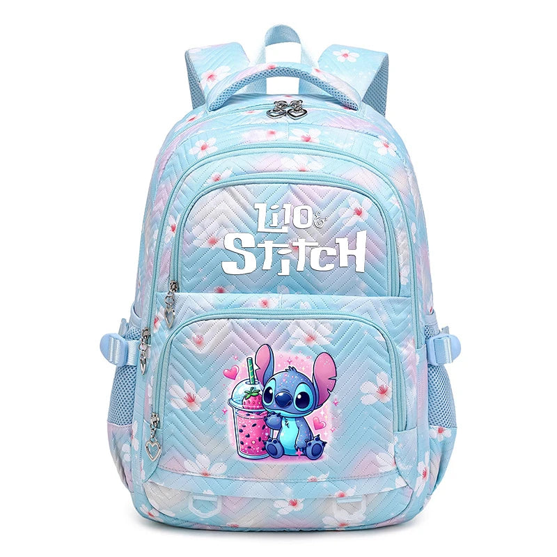 Lilo Stitch Wasserdichter Rucksack mit großem Fassungsvermögen für Damen und Mädchen, Tagesrucksack, leichte Schultasche, lässiger Reiserucksack