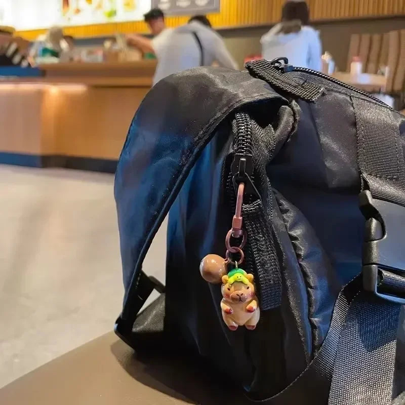 1-10Pcs Lustige Cartoon Capybara Schlüsselanhänger Frauen Männer Charme Harz Glänzend Flatback Tier Anhänger Schlüsselring Schmuck, Die Entdeckungen