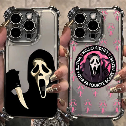 Hot Scary Screaming Art Neue Überzugshülle für IPhone 16 15 14 13 12 11 Pro Max X XR XSMax 7 8 6 Plus Anti-Fall-Airabag-Rückseite