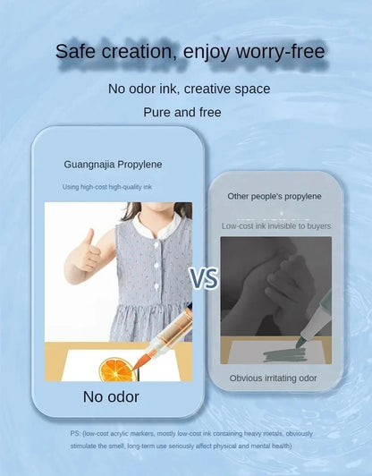 12-120 Farben Acrylfarben Stifte Marker Pinselspitze Farbmarker für Felsmalerei Holz Leinwand Stein Weihnachtsgeschenk DIY Handwerk