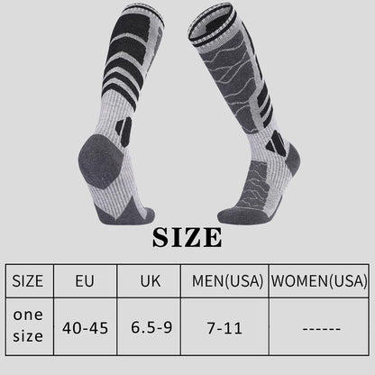 1 paar Merino Wolle Baumwolle Winter Männer Warme Ski Socken Dicker Sport Snowboard Radfahren Fußball Socken Hohe Elastische Thermische Socken