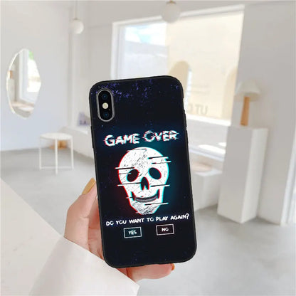 IX16 Game Over Neue Luxus-Handyhülle für iPhone SE X XS XR 16E 11 Pro Max 8 7 6 6s Plus