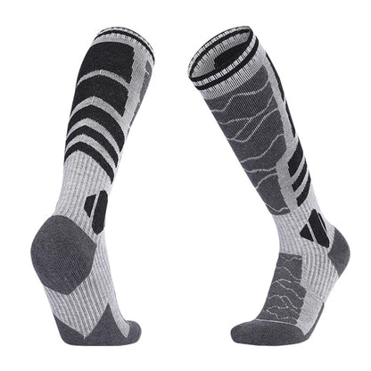 1 paar Merino Wolle Baumwolle Winter Männer Warme Ski Socken Dicker Sport Snowboard Radfahren Fußball Socken Hohe Elastische Thermische Socken