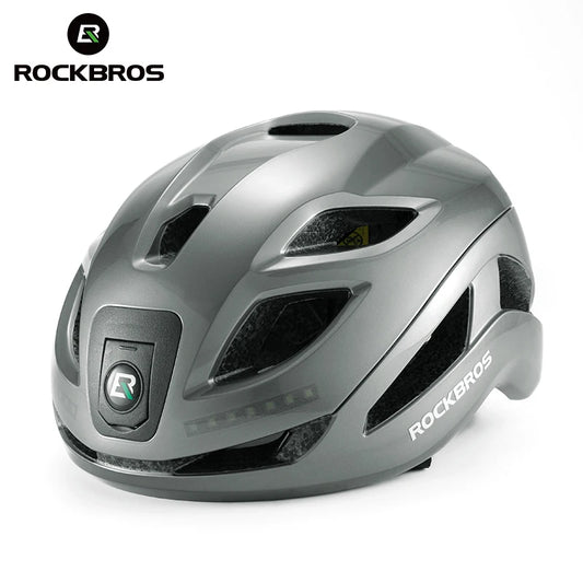 ROCKBROS Fahrrad Licht Helm Typ-C Lade Fahrradhelm Wiederaufladbare Einstellbare MTB Sicher Mountain Road Scooter Helm