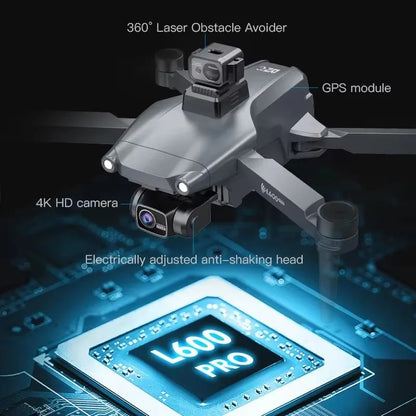 L600 PRO GPS-Drohne, professionelle 4K HD Dual-Kamera 360° °   Hindernisvermeidung Bürstenloser Motor 5G WIFI FPV RC Quadcopter Spielzeug Eders