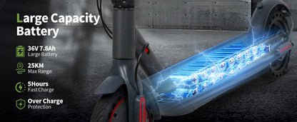 ES80/M365 X1 Elektroroller 36V 10,5Ah 500W Motor 35KM große Reichweite 31KM/H 8,5 Zoll Vollreifen faltbar Smart APP EScooter