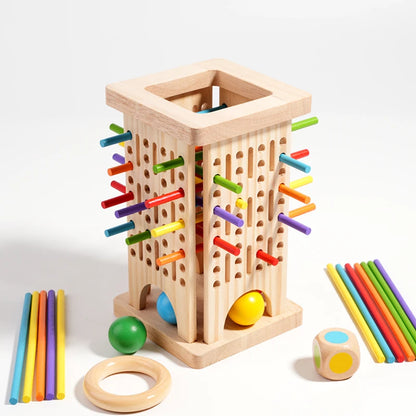 Baby Montessori Sensorische Feinmotorik Spielzeug Farbe Kognitive Lernen Zählen Sticks Spiel Pädagogisches Kinder Balance Holz Spielzeug