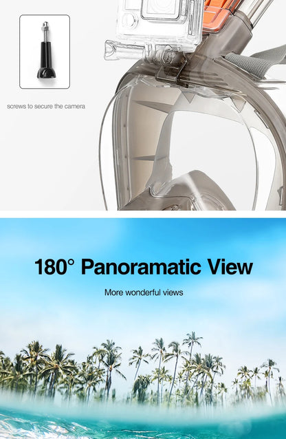 Tauchmaske, trockener Typ, wasserdicht, beschlagfrei, Schnorchelmaske zum Schwimmen, Tauchbrille für Erwachsene