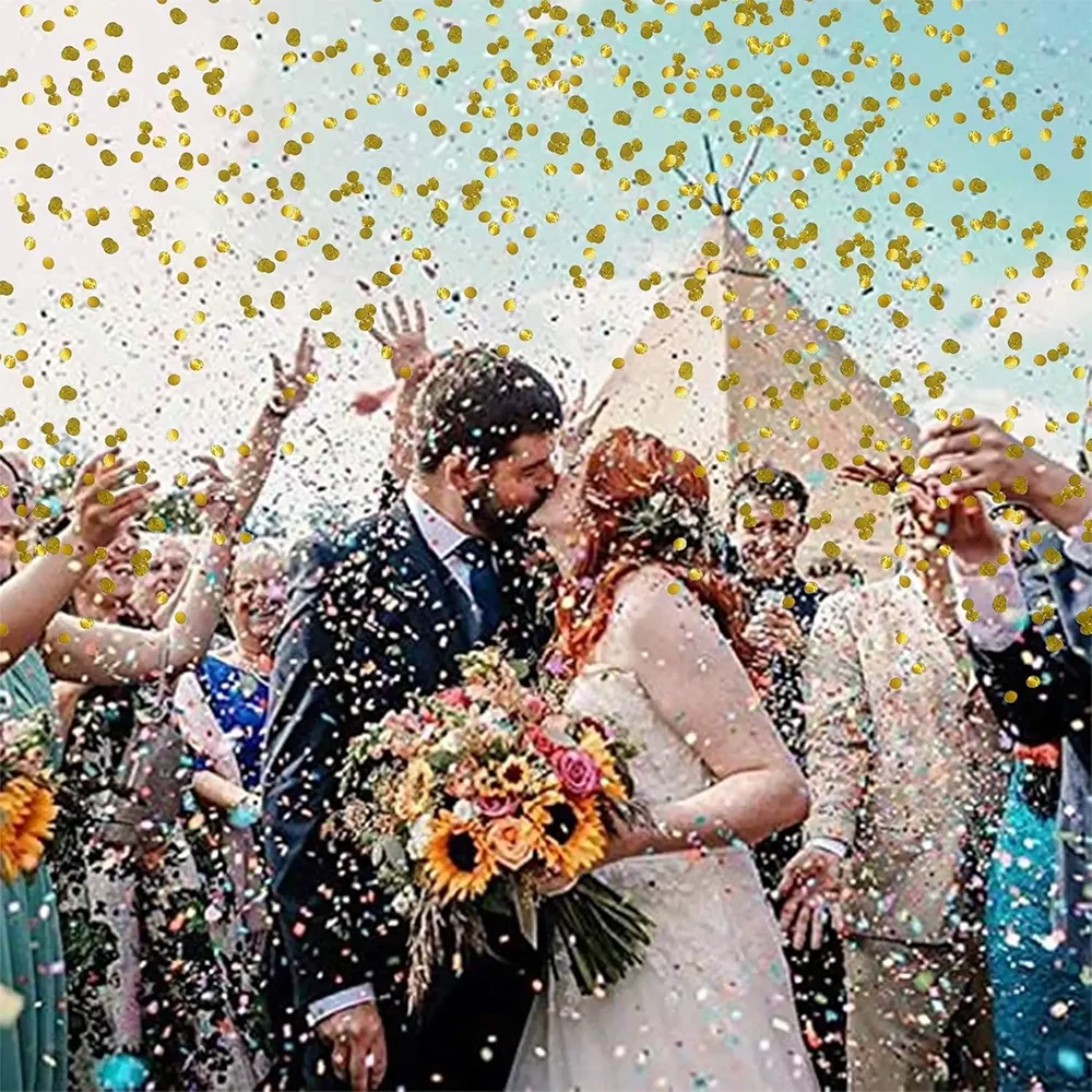 4 Packungen goldene Konfetti-Kanonen, Feier, Feuerwerk, Kanone, Konfetti, Popper, Handheld, Abschlussfeier, Weihnachten, Geburtstag, Hochzeit, Party-Versorgung