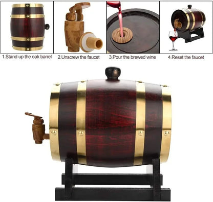 1L/1,5 L/3L Holz Wein Barrel Vintage Eiche Bier Brauen Zubehör Whisky Lagerung Container Hause Dekoration wein Bar Werkzeuge