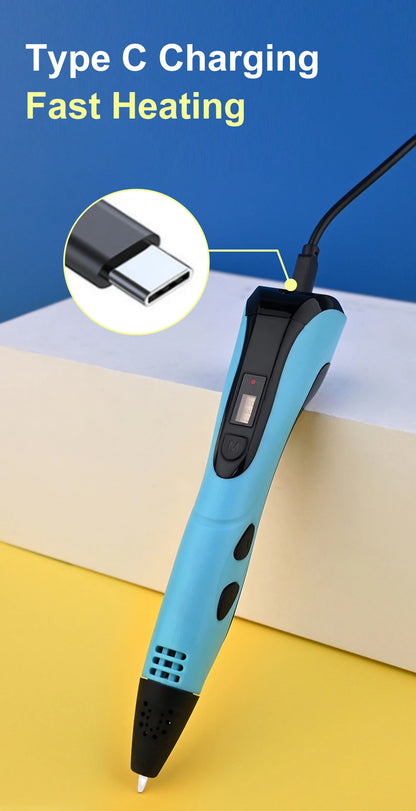 3D-Druckstift DIY Stifte 3D-Stift für Kinder Kinder kreative Kinder Geburtstags geschenk mit Pla Filament tragbare Reise Fall neu