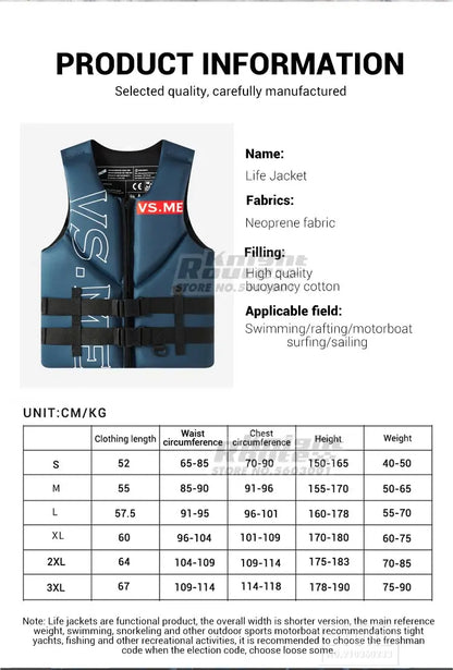 Schwimmweste Erwachsene Surf Schwimmweste Kajak Wakeboard Motorboote Floß Rettungsboot Wassersport Schwimmen Drifting Rettungs schwimmweste