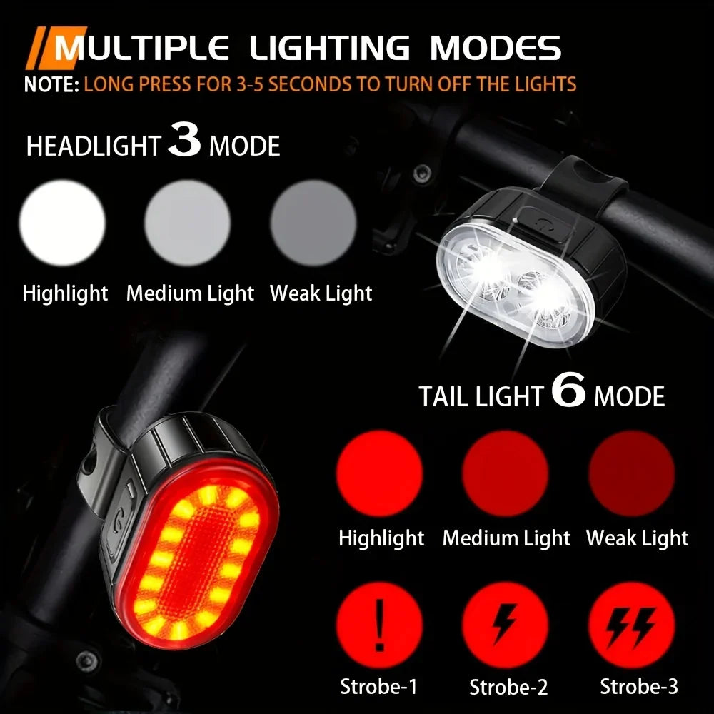 Radfahren Fahrrad Vorne Hinten Licht/Set Fahrrad Verteidigung Taschenlampe Stick MTB Wasserdichte Rücklicht LED Laterne Fahrrad Zubehör