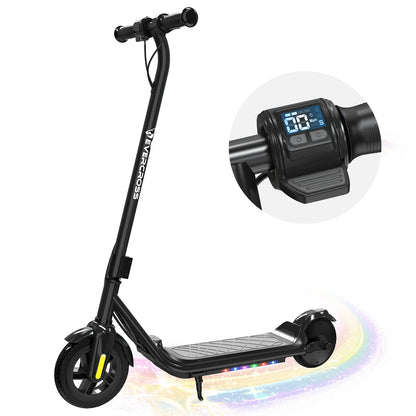 Ever cross tech e6 Elektro roller für Kinder, 7 "leichter E-Roller für 6-12 Jahre, Elektro roller mit einer Reichweite von bis zu 15 km und 7-farbigen Lichtern, 3 Geschwindigkeit smodi (8, 12, 16 km/h)