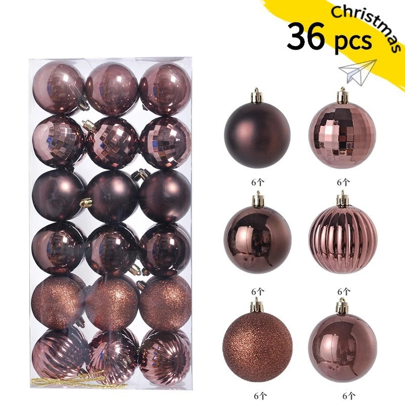 24/36Pcs Weihnachten Dekoration 3/4CM Kugeln Hängen Weihnachten Baum Anhänger Ornamente für Home Party Decor neue Jahr Geschenk Zubehör