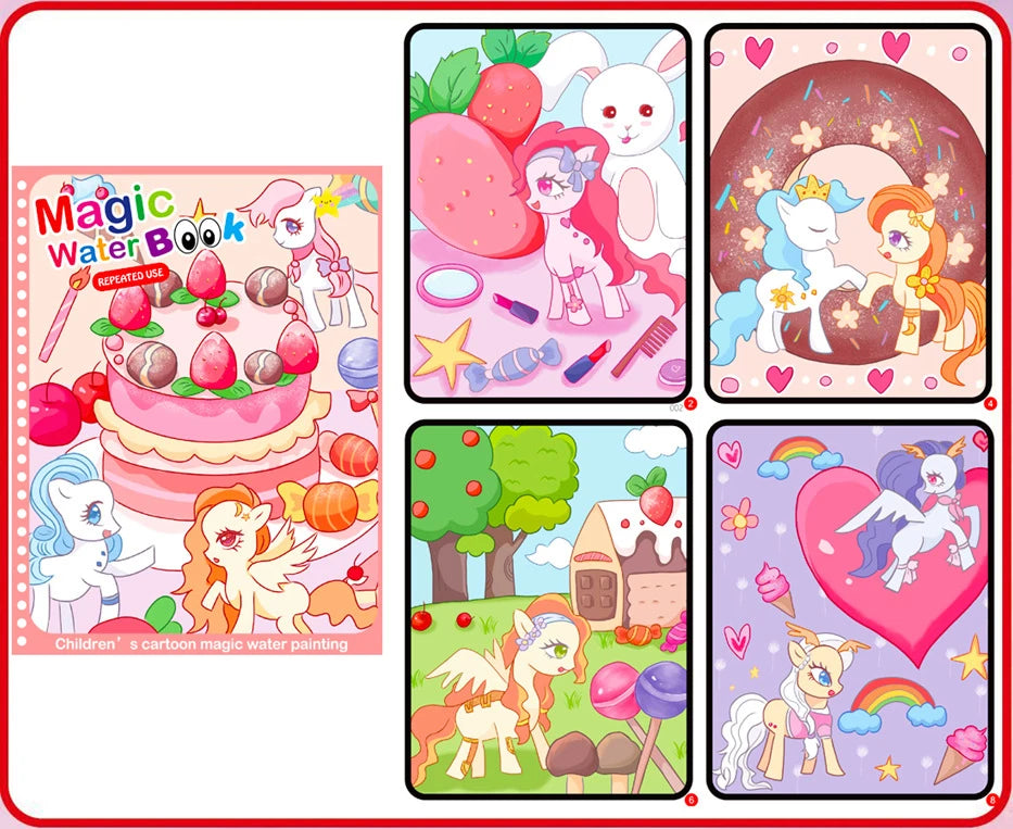 NEUE Kinder Magische Wasser Zeichnung Bücher Malbücher Malerei Spielzeug für Kinder Geburtstag Weihnachten Neujahr Geschenk für Jungen und Mädchen