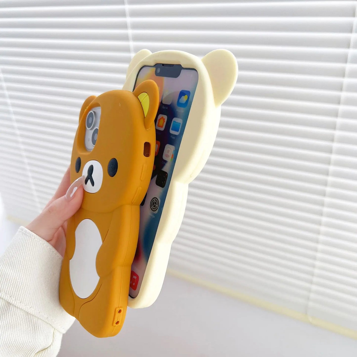 Für iPhone 17 16 15 14 13 12 11 Pro Plus Mini Max Xs XR 6 7 8 SE Silikon Rilakkuma Bär Soft Cover Case