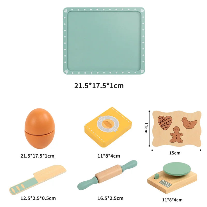 Mädchen Spielzeug Holz Nachmittag Tee Set kinder Spielzeug Küche Pretend Spielen Set Toaster Kaffeemaschine Eis Kinder Pädagogisches Spielzeug