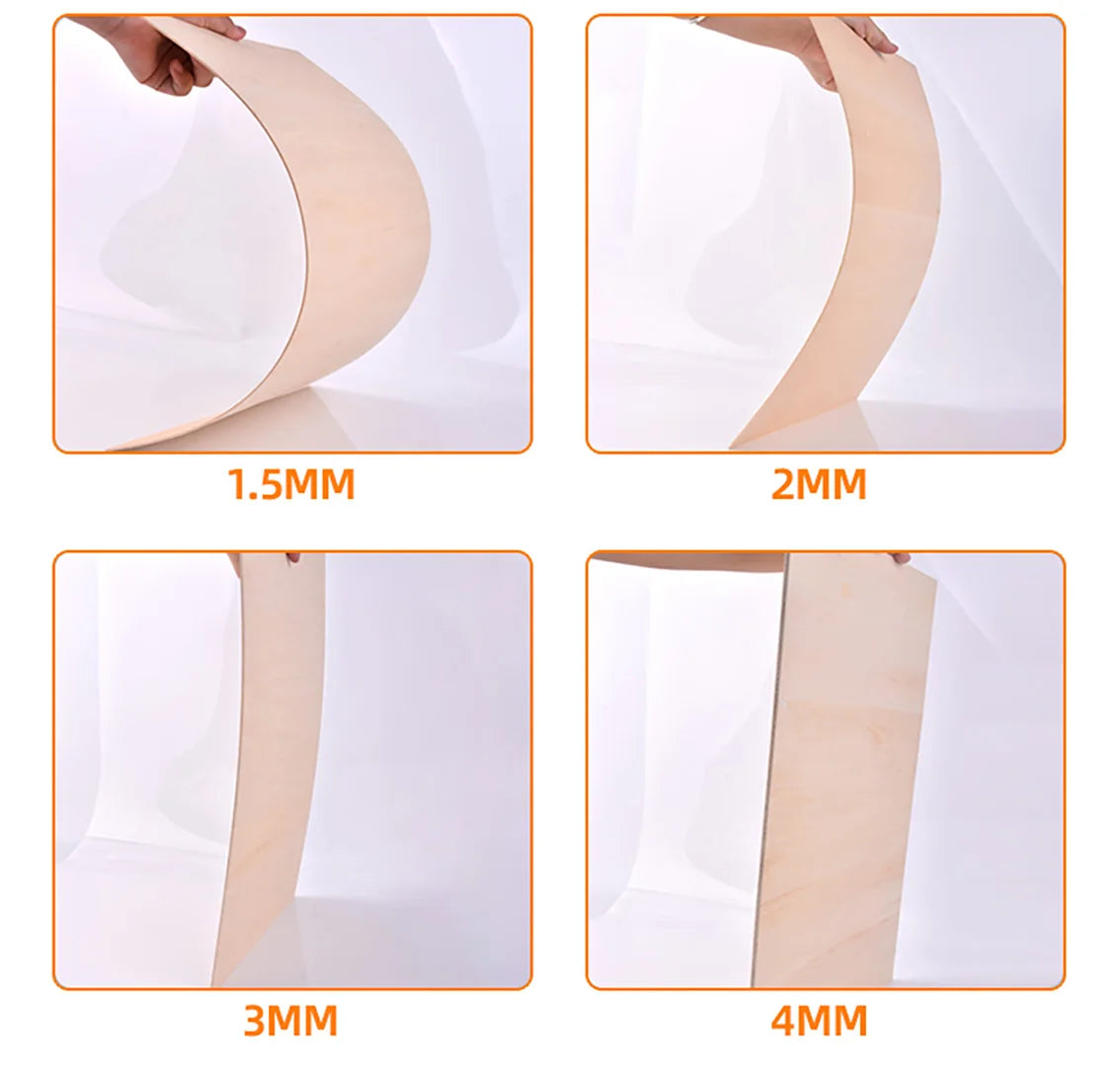 Lindenholzplatte, Dicke 1,5 mm/2 mm/3 mm/4 mm/5 mm-10 mm, Modell-Bastelblattmaterial für DIY-Modellbau, Schnitzteil-Zubehör