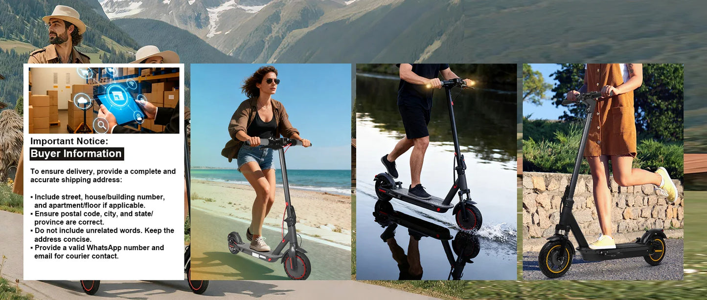 AOVOPRO LP10 500 W Elektroroller 42 V 10,5 Ah 35 km/h 35 km große Reichweite 10 Zoll mit Stoßdämpfung, intelligenter faltbarer EScooter